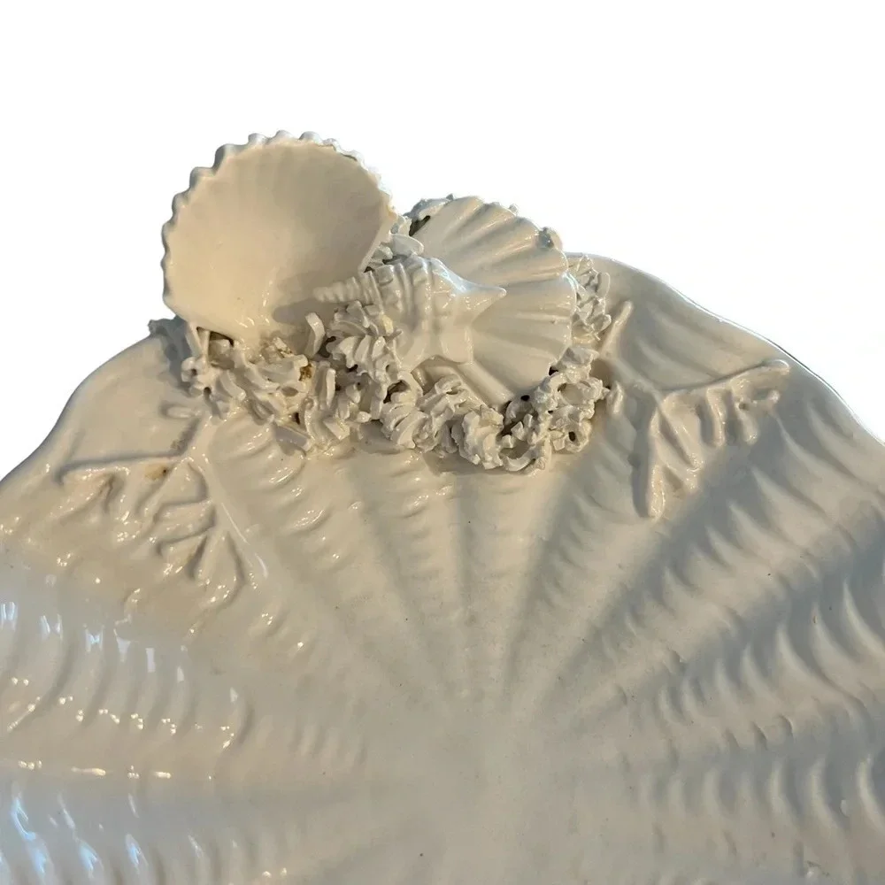 Vintage Italian White Shell Dish